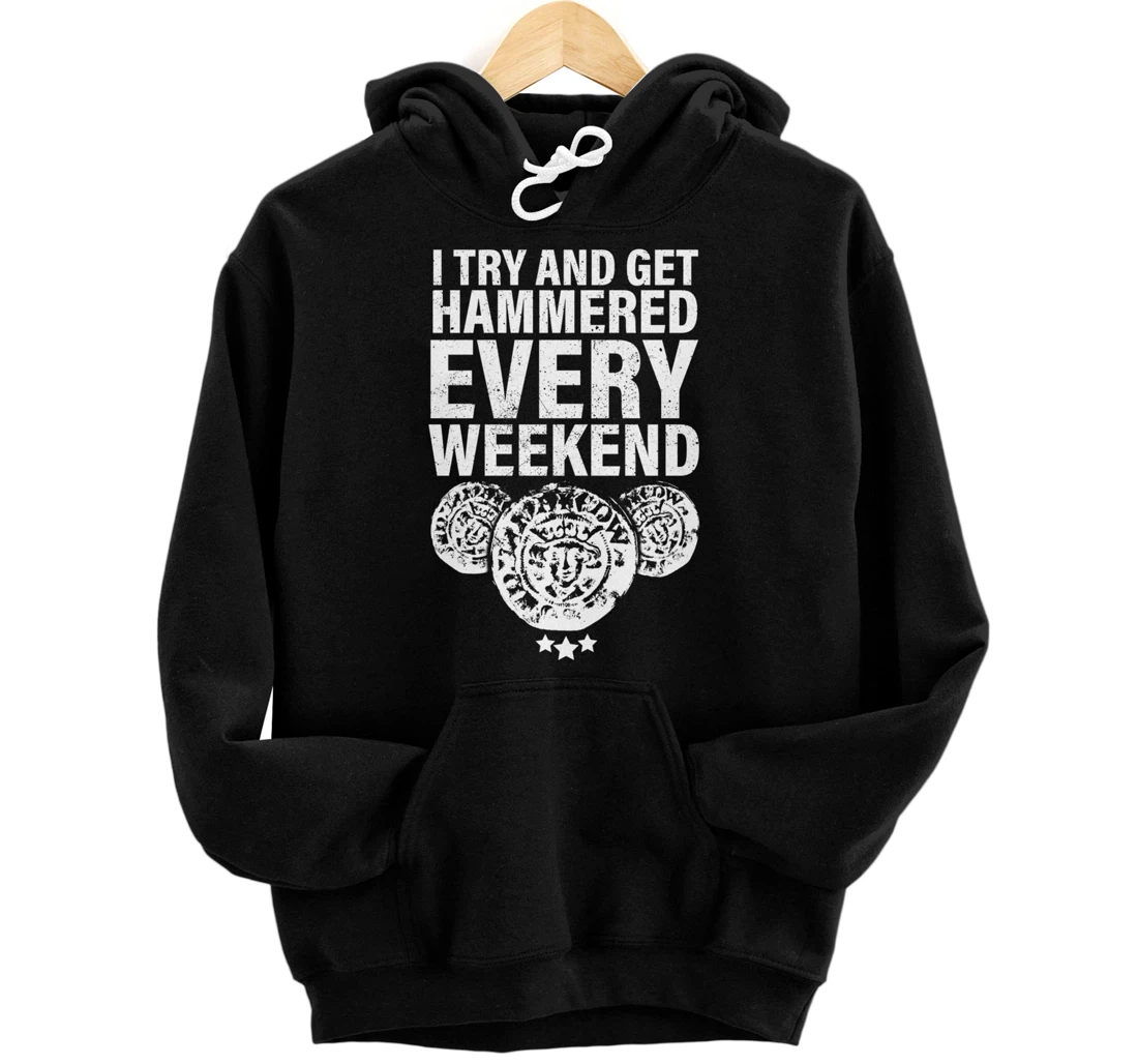 Hammered coin metal detectorist Pullover Hoodie