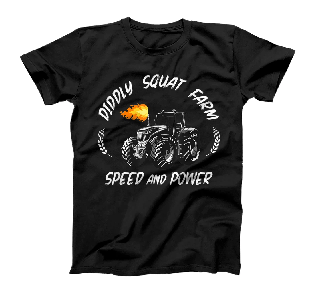 Perfect Tractor Design Diddly Squat Farm Speed And Power T-Shirt