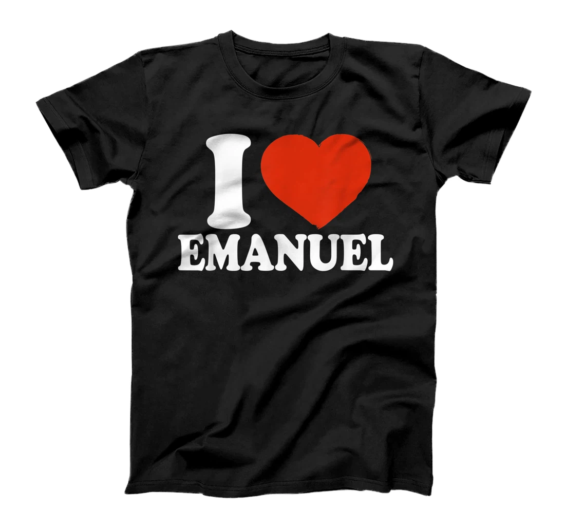 I Love Emanuel, I Heart Emanuel, Red Heart Valentine T-Shirt