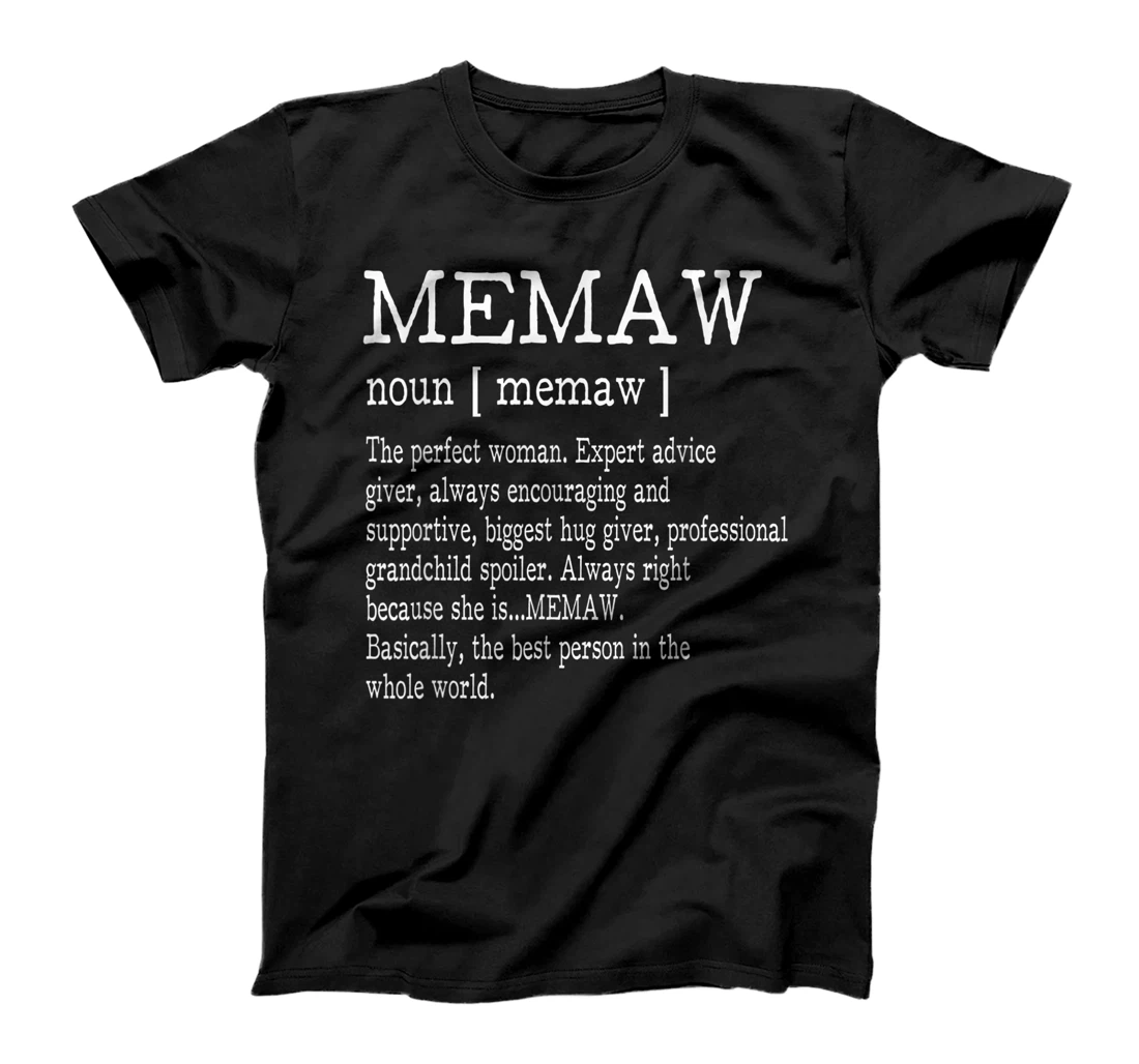 Memaw Definition Grandma Mother Day Gifts Women T-Shirt