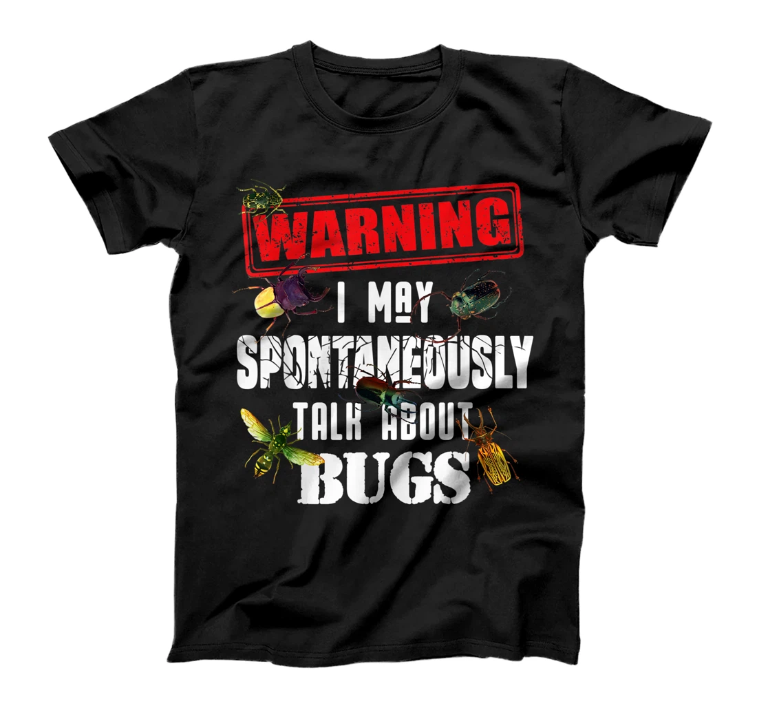 Cool Warning Talk About Bugs Funny Insect Collector Boy Gift T-Shirt