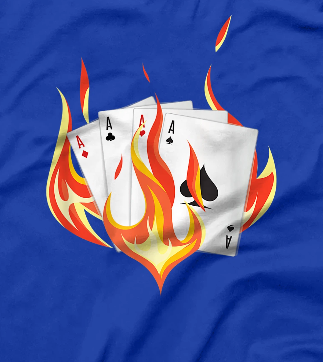 Poker All In Player Burning Cards Holdem Texas Fire Casino T-Shirt