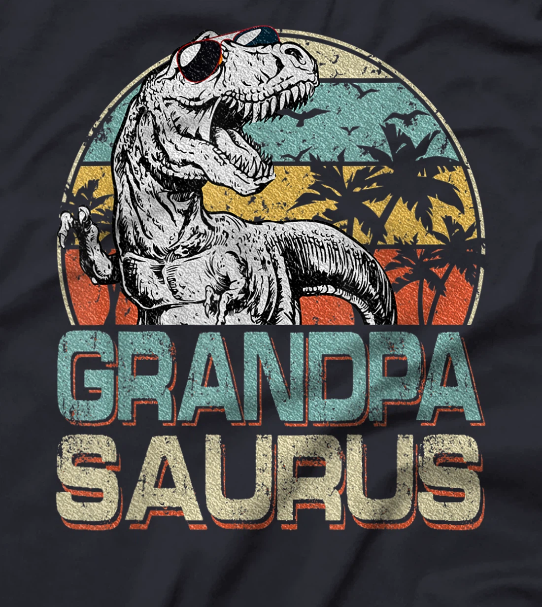 Grandpa Saurus T Rex Dinosaur Family Cool Grandpasaurus T-Shirt