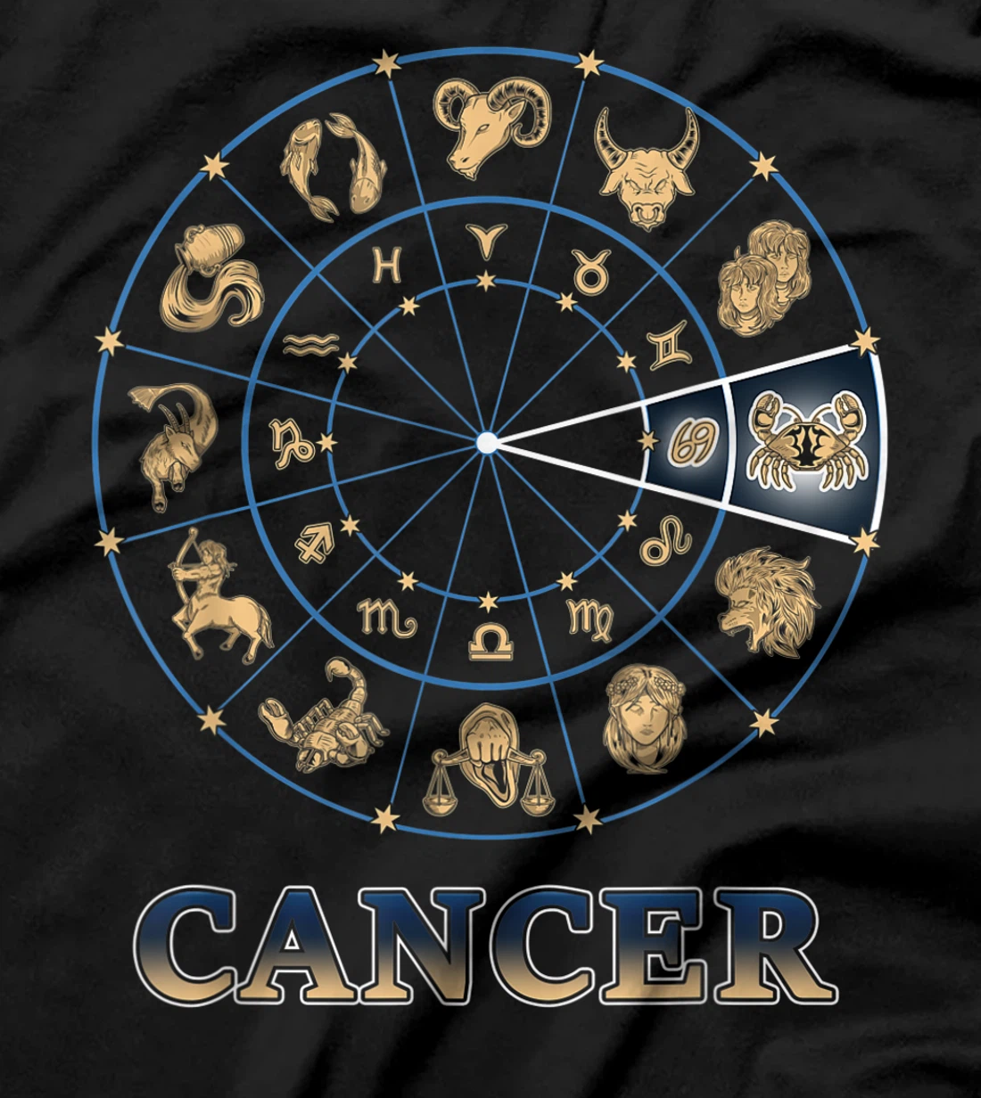 Ecliptic Horoscope Zodiac Ascendant Zodiac Sign Cancer T-Shirt