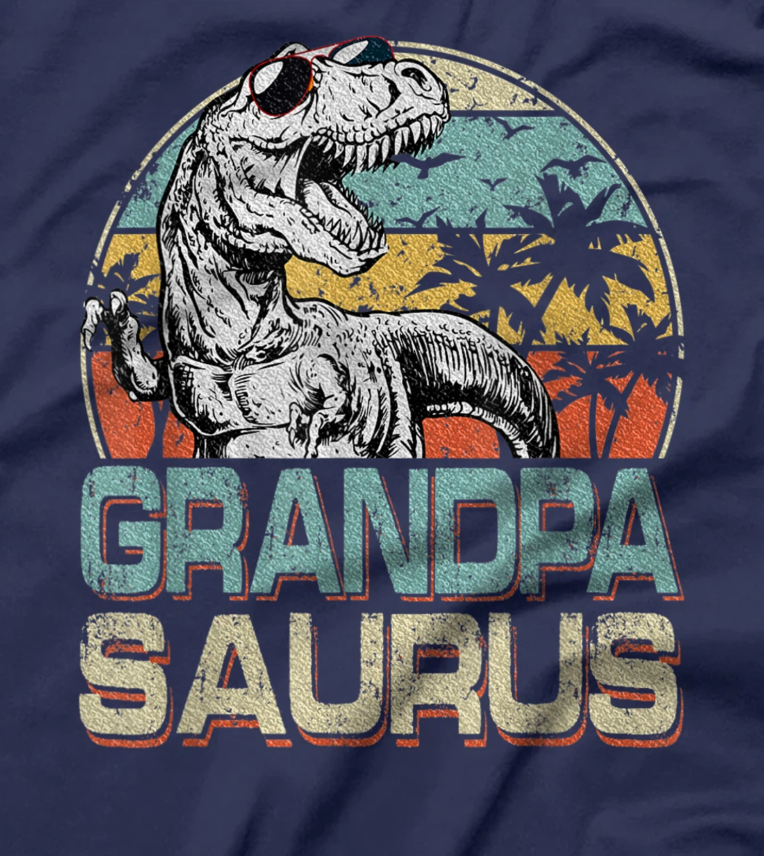 Grandpa Saurus T Rex Dinosaur Family Cool Grandpasaurus T-Shirt