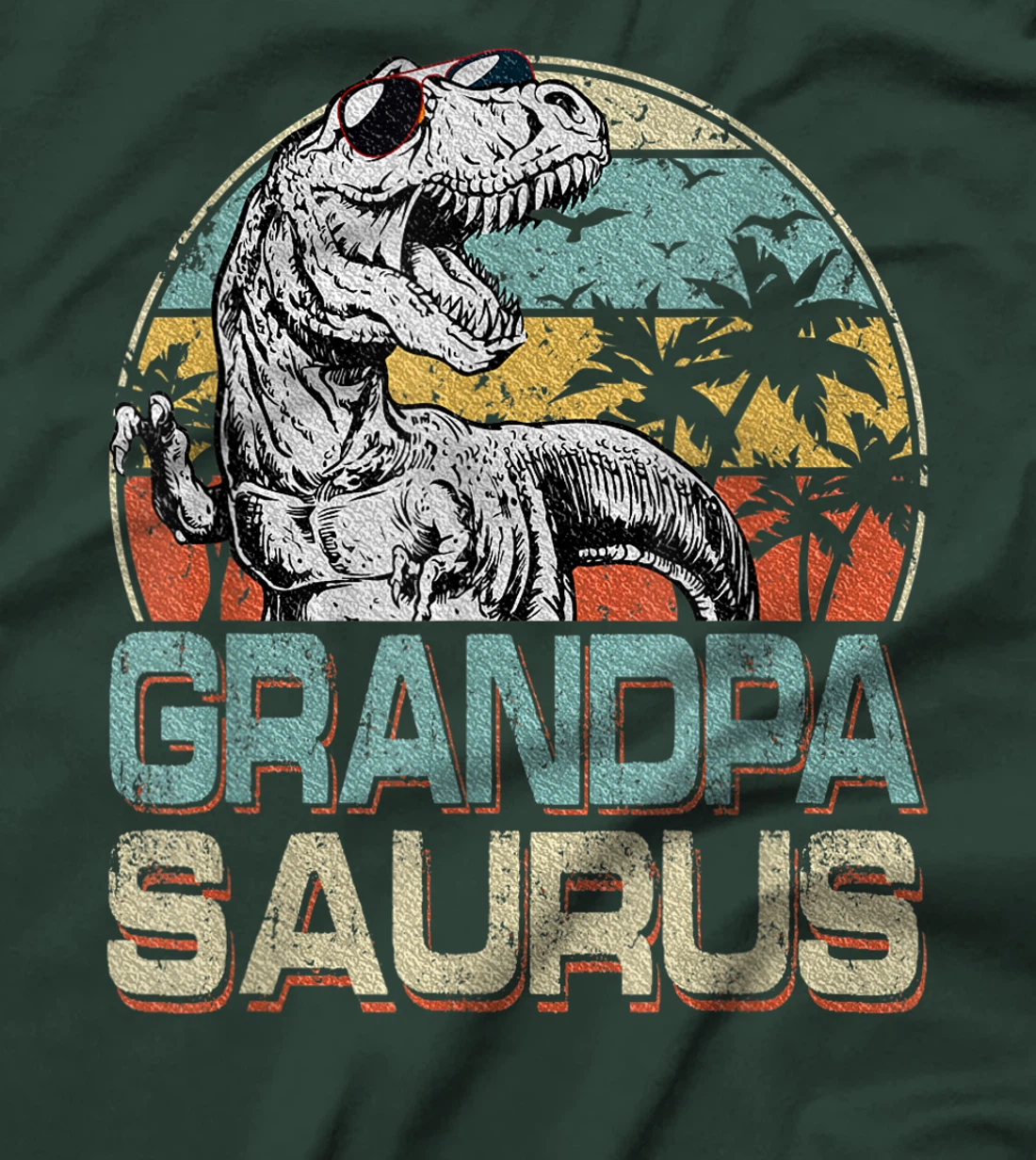 Grandpa Saurus T Rex Dinosaur Family Cool Grandpasaurus T-Shirt