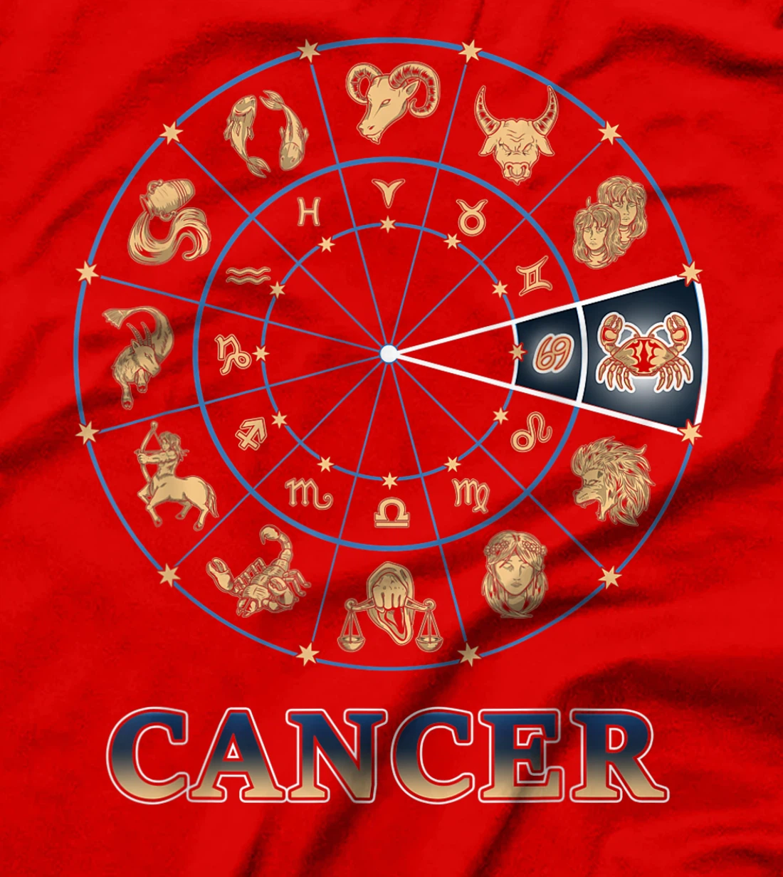 Ecliptic Horoscope Zodiac Ascendant Zodiac Sign Cancer T-Shirt