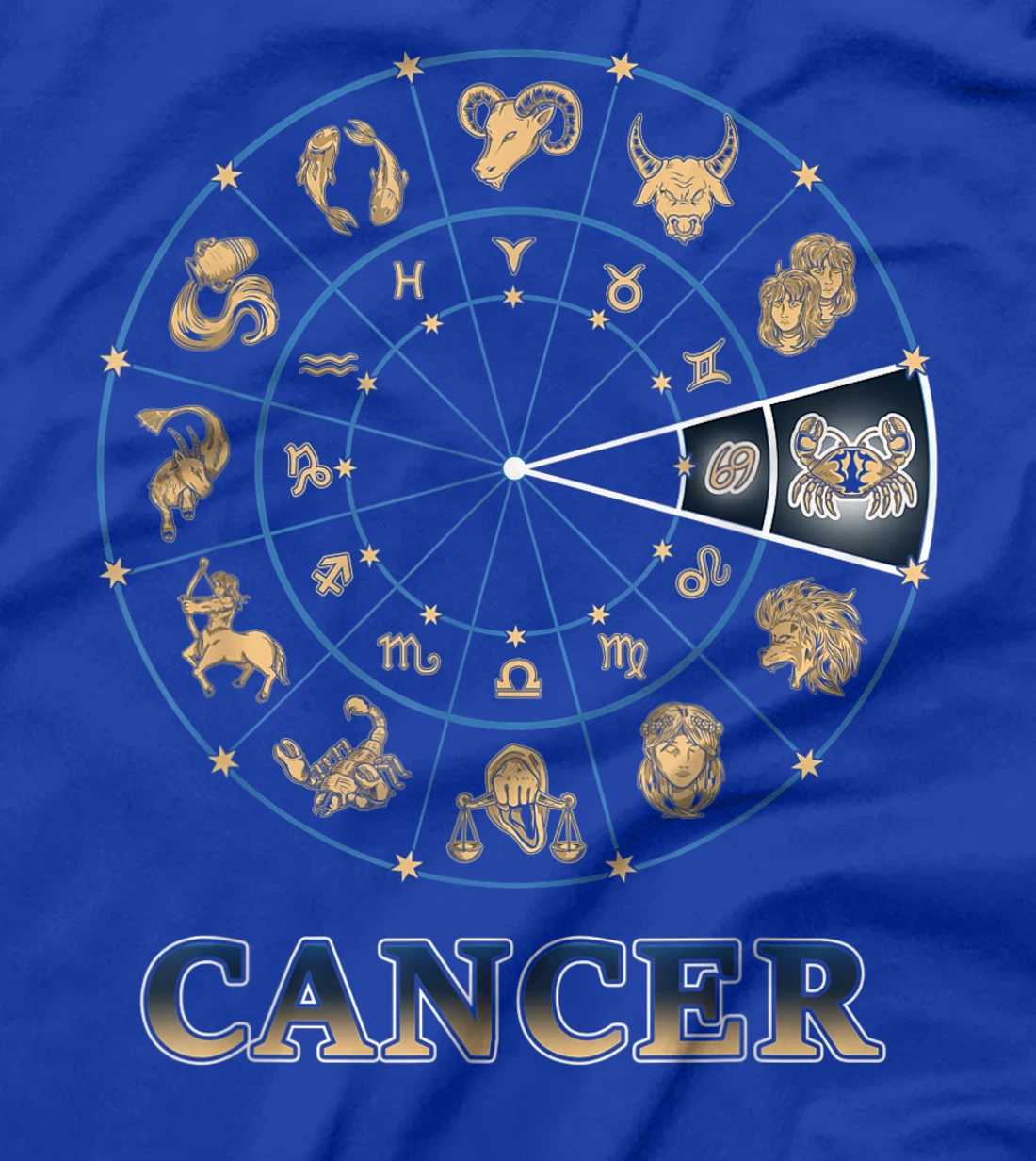 Ecliptic Horoscope Zodiac Ascendant Zodiac Sign Cancer T-Shirt