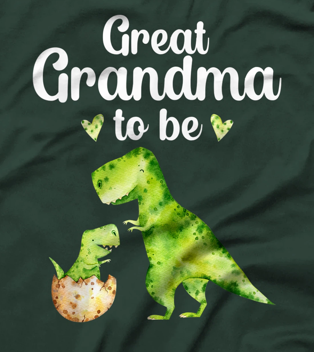 Great Grandma To Be T-Rex Dinosaur Baby Shower T-Shirt
