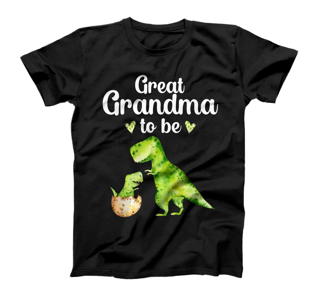 Great Grandma To Be T-Rex Dinosaur Baby Shower T-Shirt