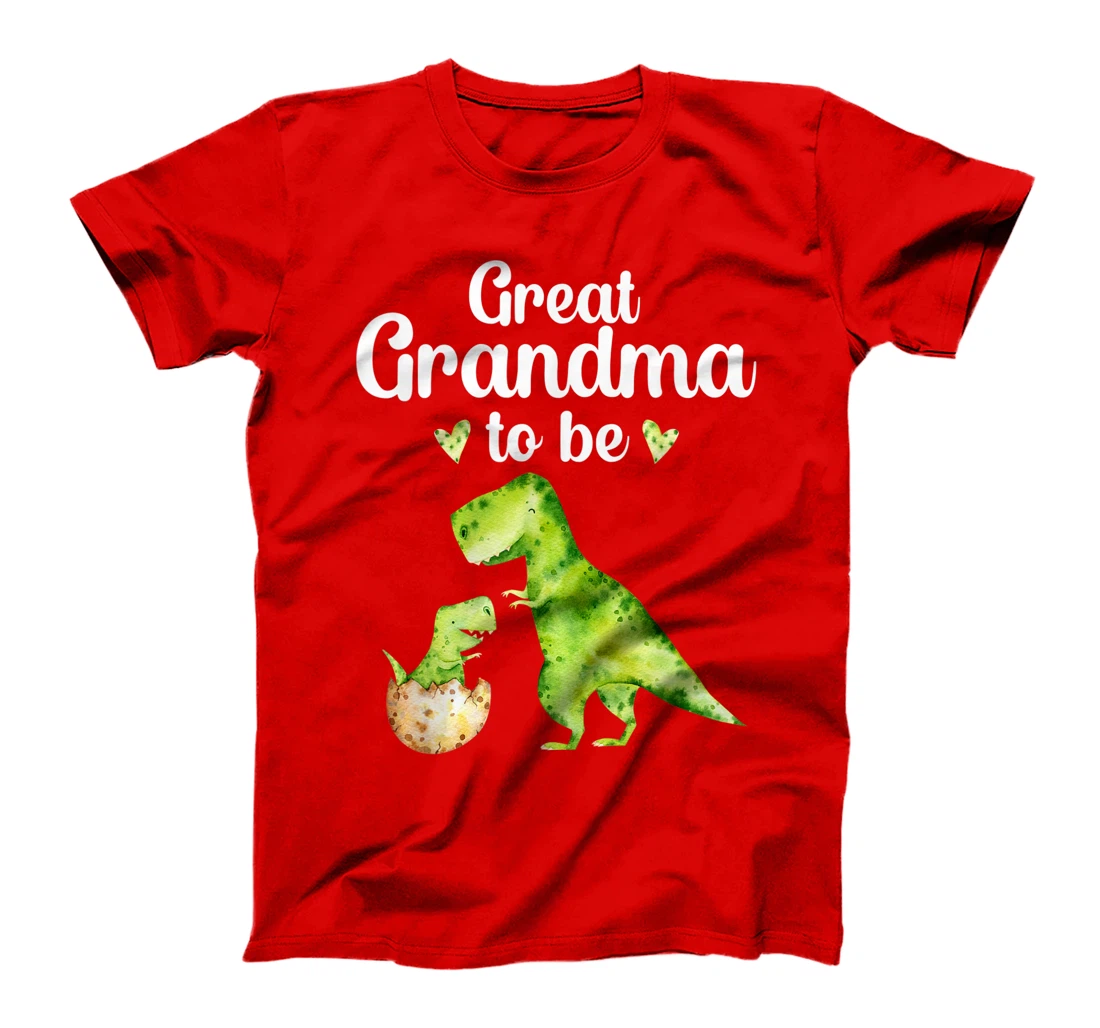 Great Grandma To Be T-Rex Dinosaur Baby Shower T-Shirt