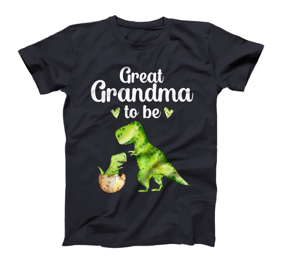 Great Grandma To Be T-Rex Dinosaur Baby Shower T-Shirt