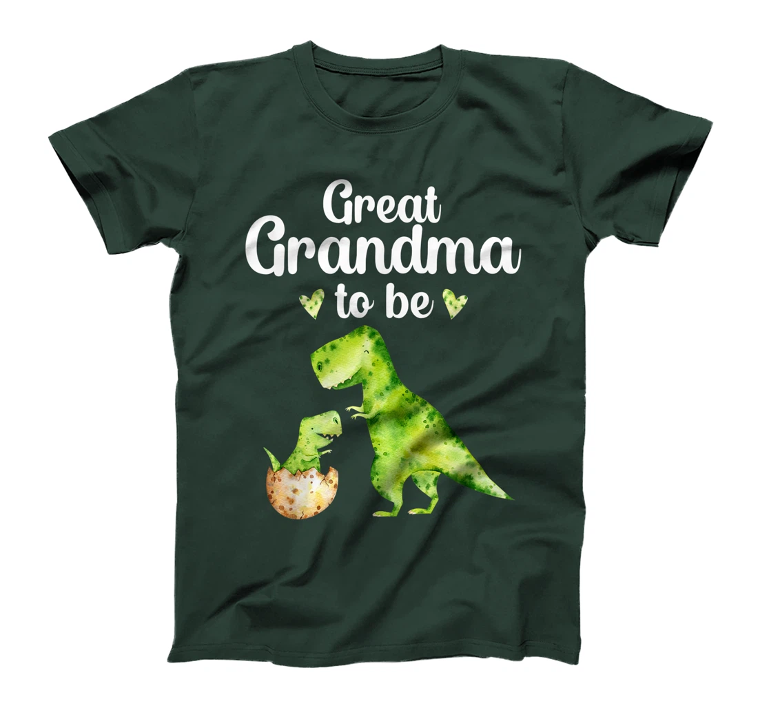 Great Grandma To Be T-Rex Dinosaur Baby Shower T-Shirt