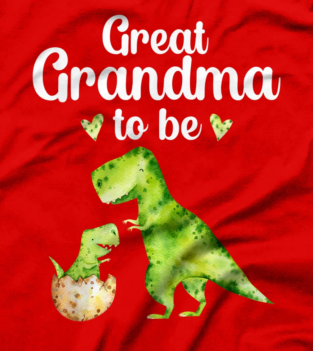 Great Grandma To Be T-Rex Dinosaur Baby Shower T-Shirt