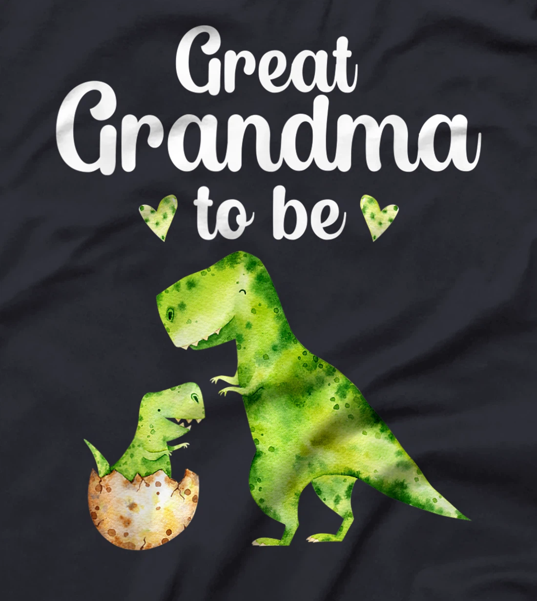 Great Grandma To Be T-Rex Dinosaur Baby Shower T-Shirt
