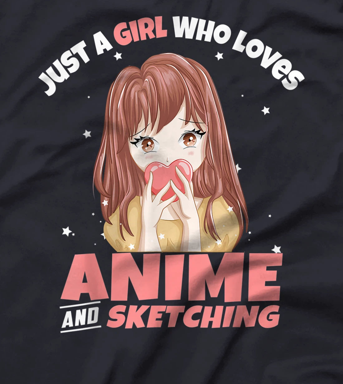 Just A Girl Who Loves Anime And Sketching Drawing Otaku Gift T-Shirt