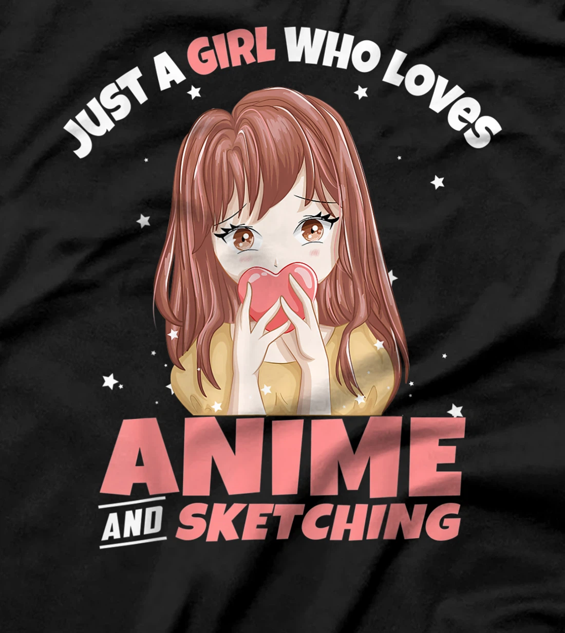 Just A Girl Who Loves Anime And Sketching Drawing Otaku Gift T-Shirt
