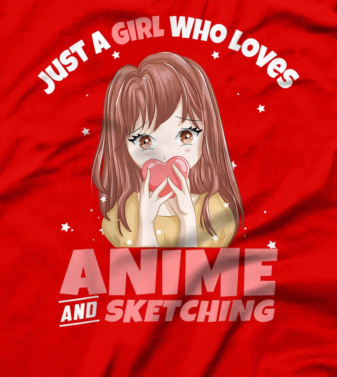 Just A Girl Who Loves Anime And Sketching Drawing Otaku Gift T-Shirt