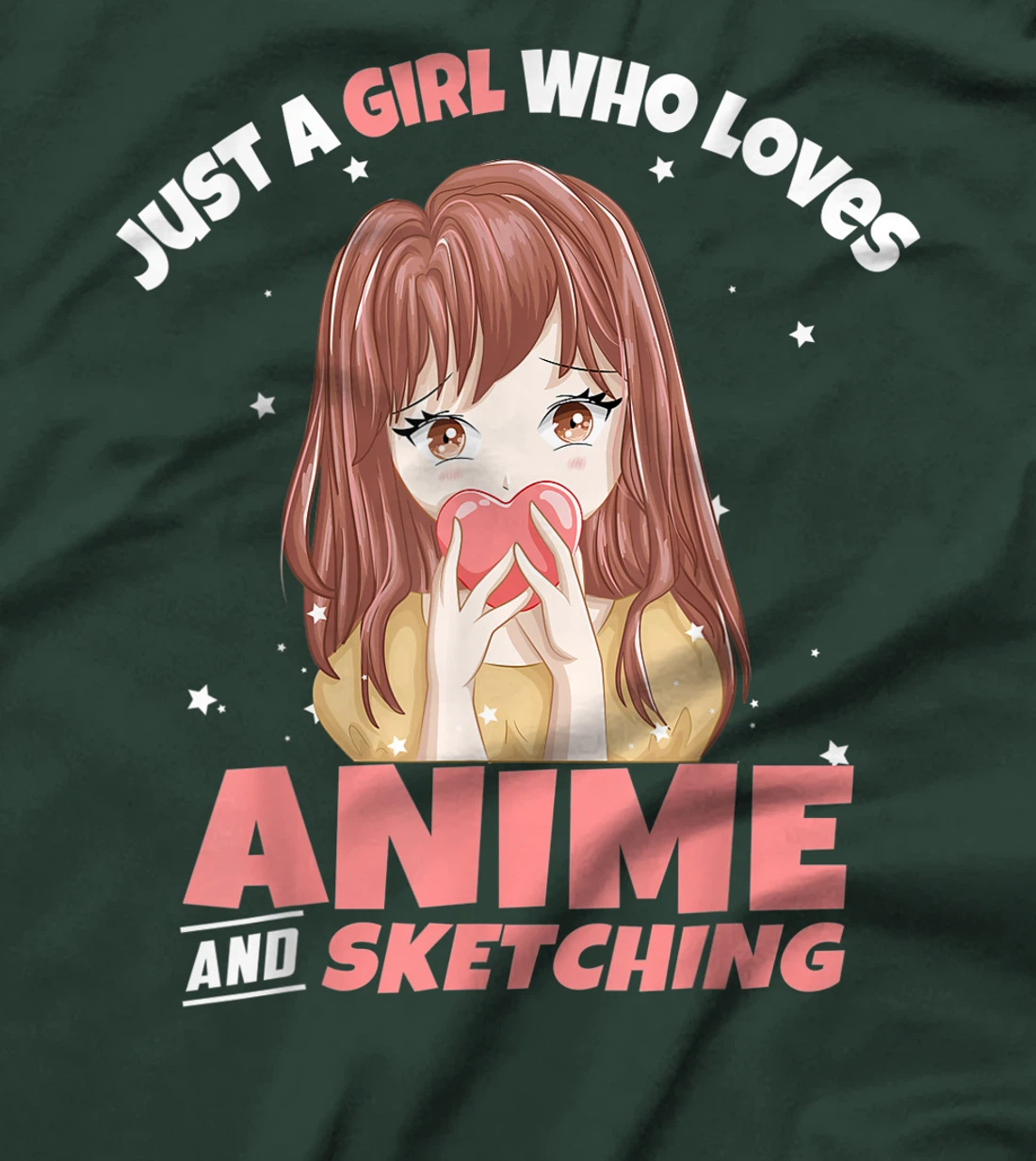 Just A Girl Who Loves Anime And Sketching Drawing Otaku Gift T-Shirt