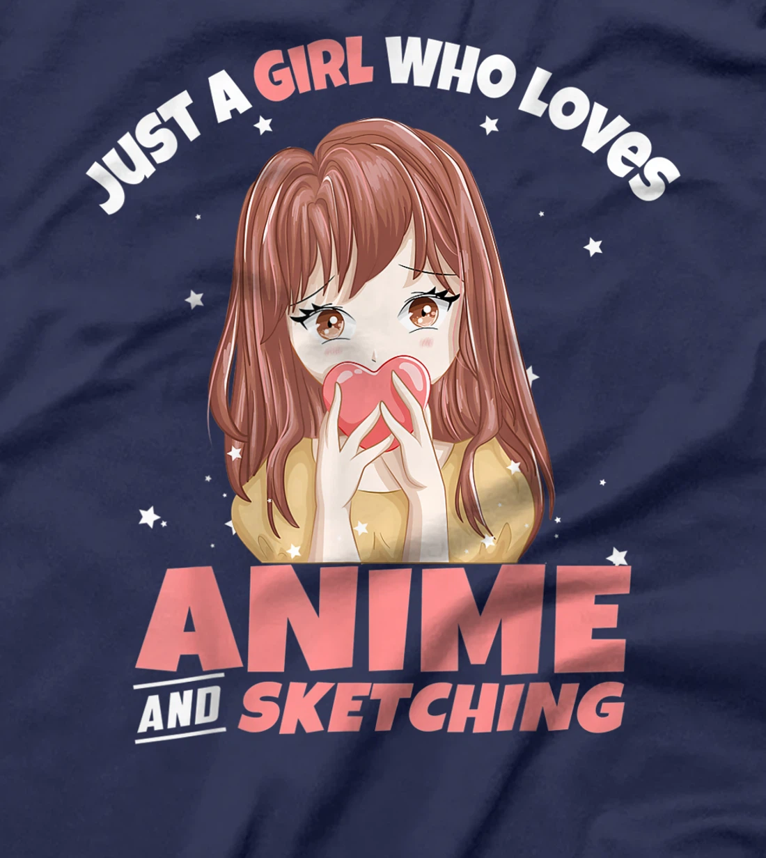 Just A Girl Who Loves Anime And Sketching Drawing Otaku Gift T-Shirt