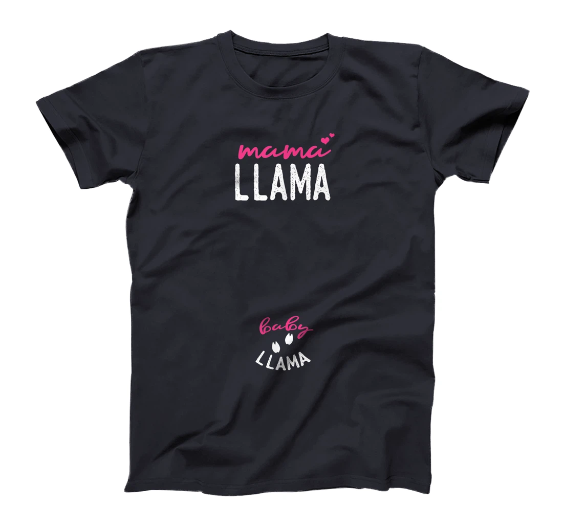 Mama Baby Llama Pregnancy T-Shirt