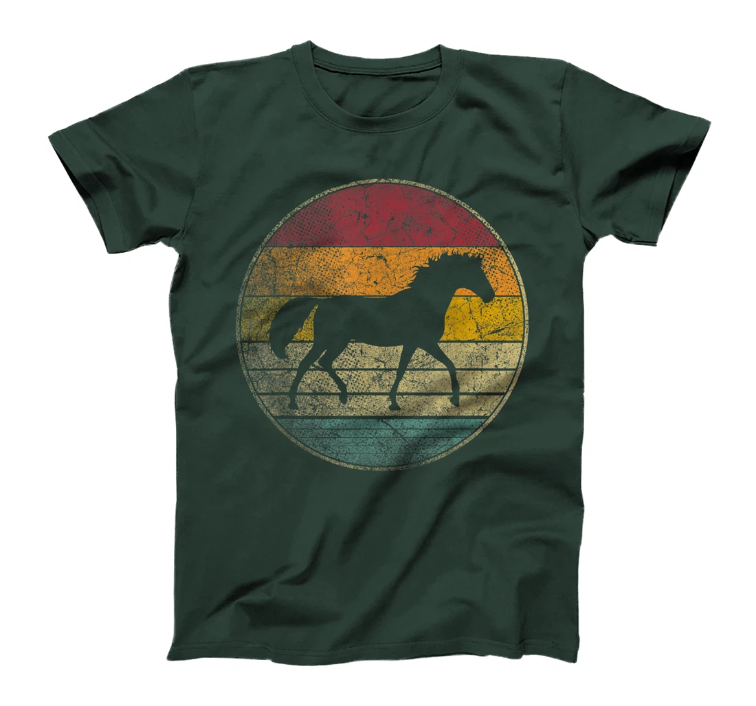 Horse Riding Love Equestrian Girl Vintage Distressed Retro T-Shirt