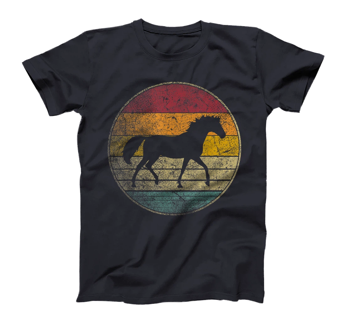 Horse Riding Love Equestrian Girl Vintage Distressed Retro T-Shirt