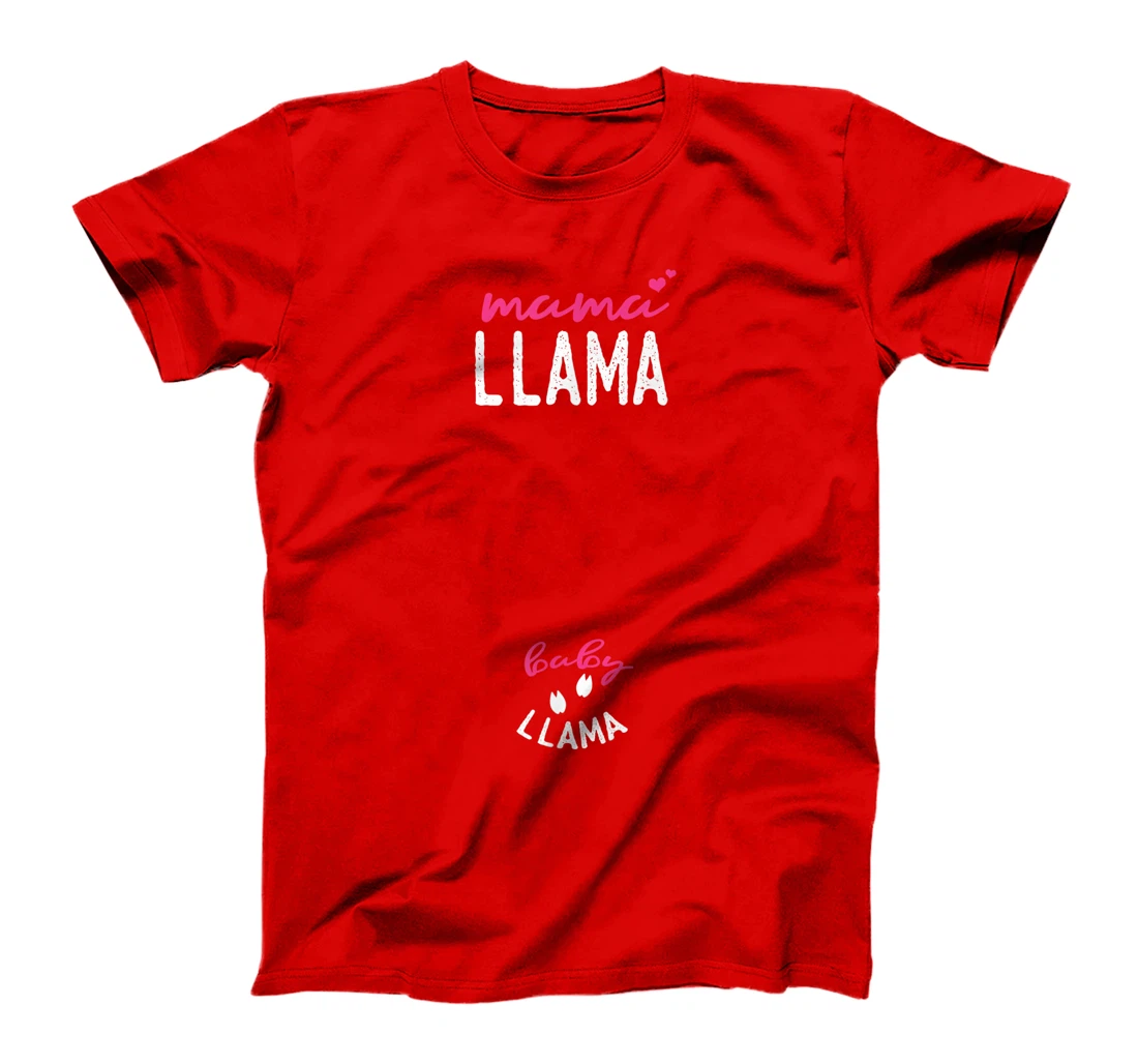 Mama Baby Llama Pregnancy T-Shirt