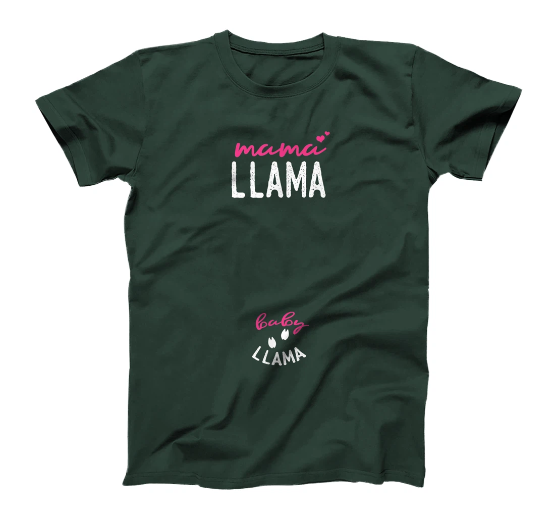 Mama Baby Llama Pregnancy T-Shirt