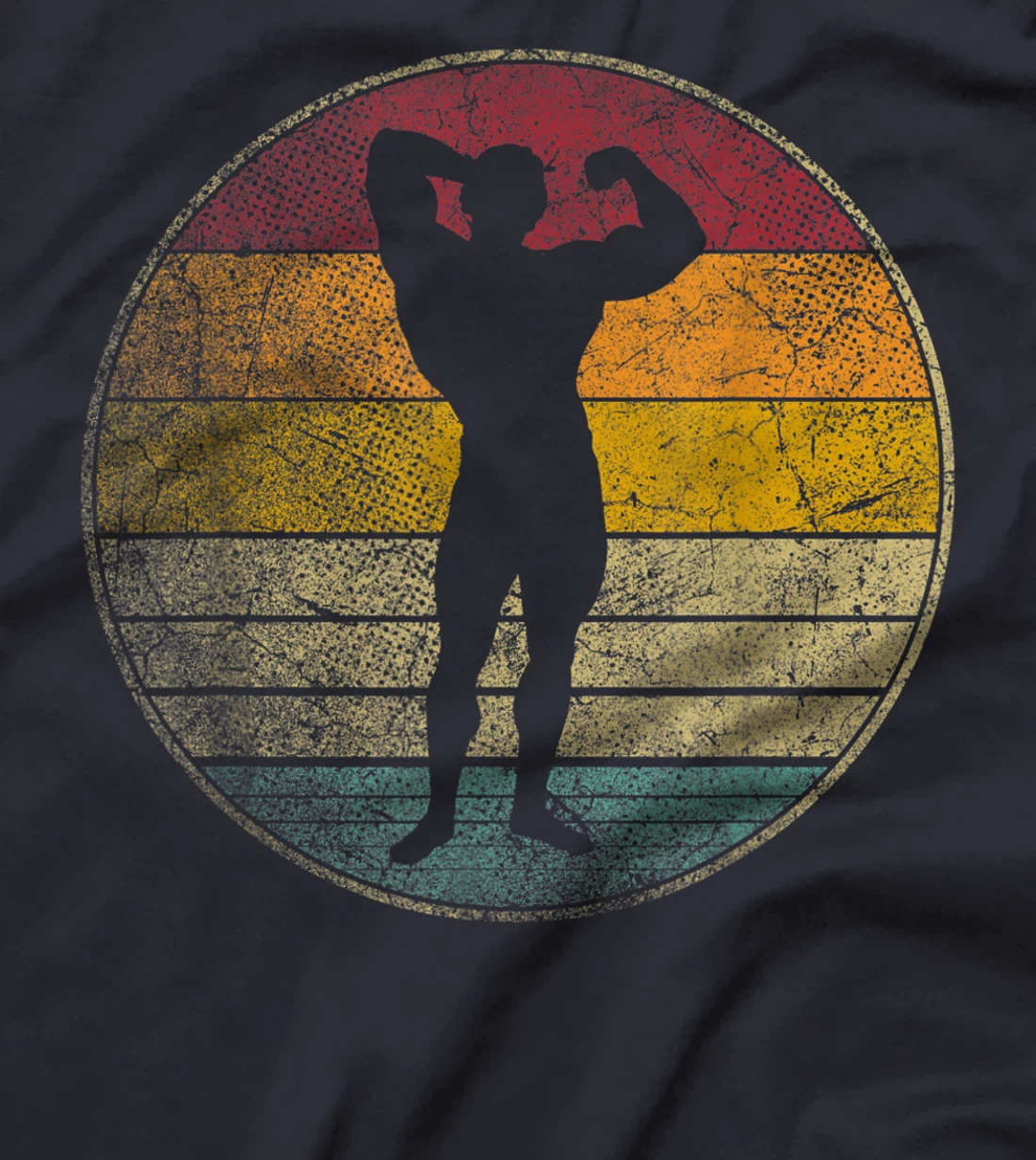 Bodybuilding Weightlifting Vintage Distressed Retro Men Gym T-Shirt