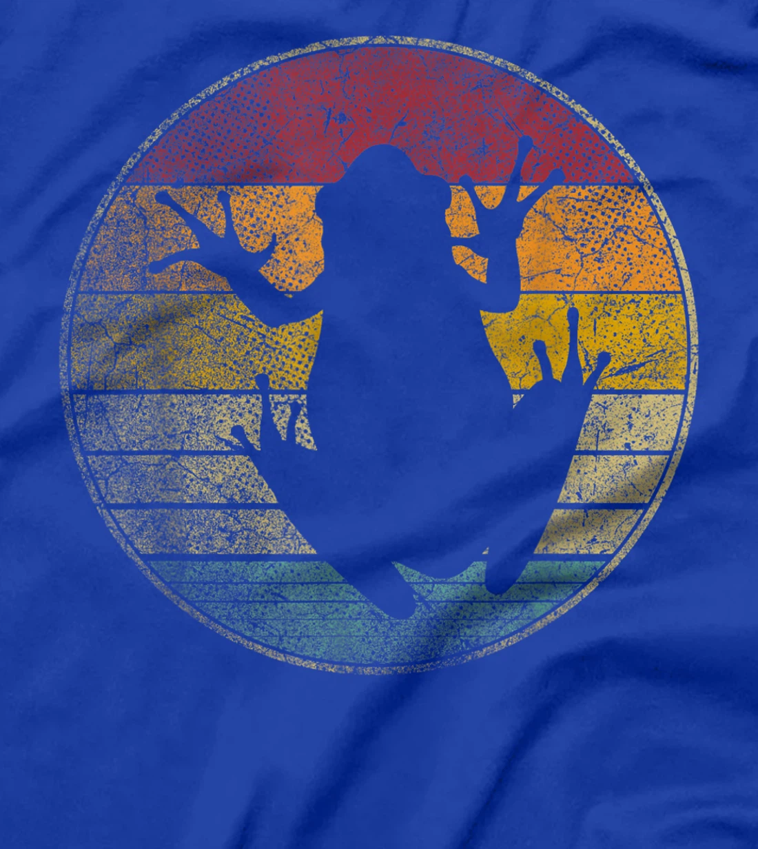 Frog Nature Outdoors Vintage Distressed Retro Silhouette T-Shirt