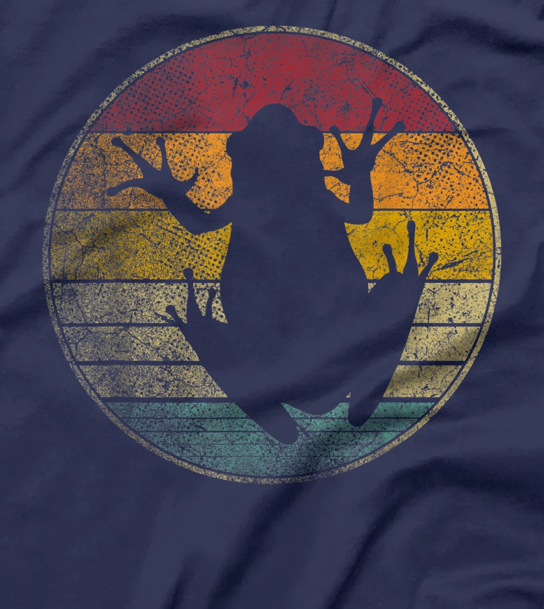 Frog Nature Outdoors Vintage Distressed Retro Silhouette T-Shirt