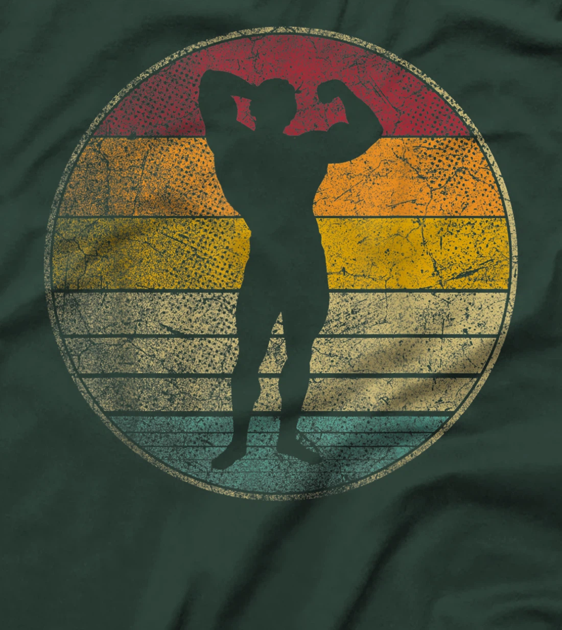Bodybuilding Weightlifting Vintage Distressed Retro Men Gym T-Shirt