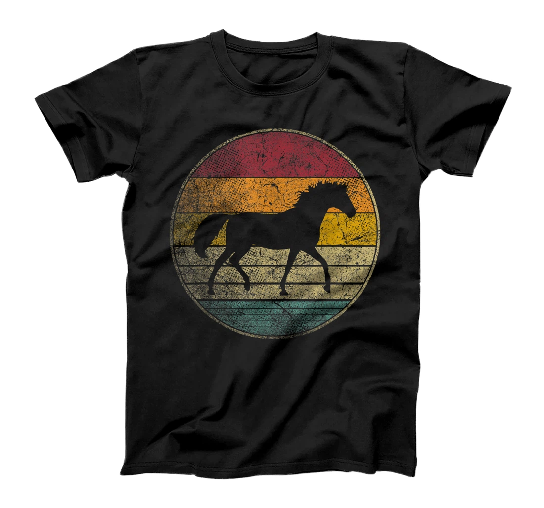 Horse Riding Love Equestrian Girl Vintage Distressed Retro T-Shirt