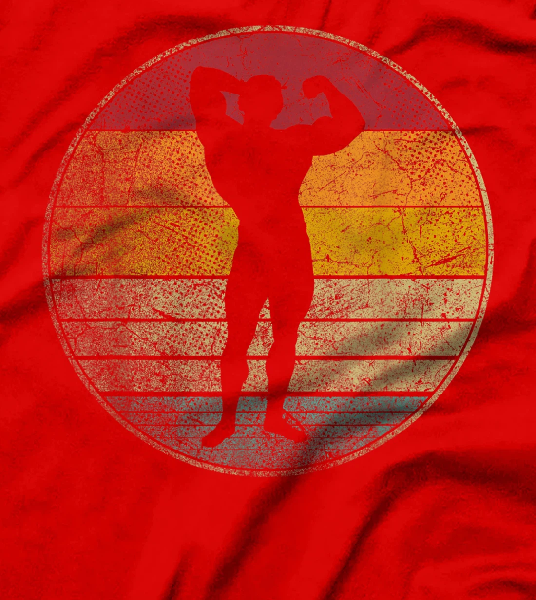 Bodybuilding Weightlifting Vintage Distressed Retro Men Gym T-Shirt