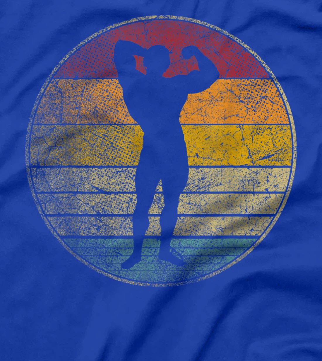 Bodybuilding Weightlifting Vintage Distressed Retro Men Gym T-Shirt