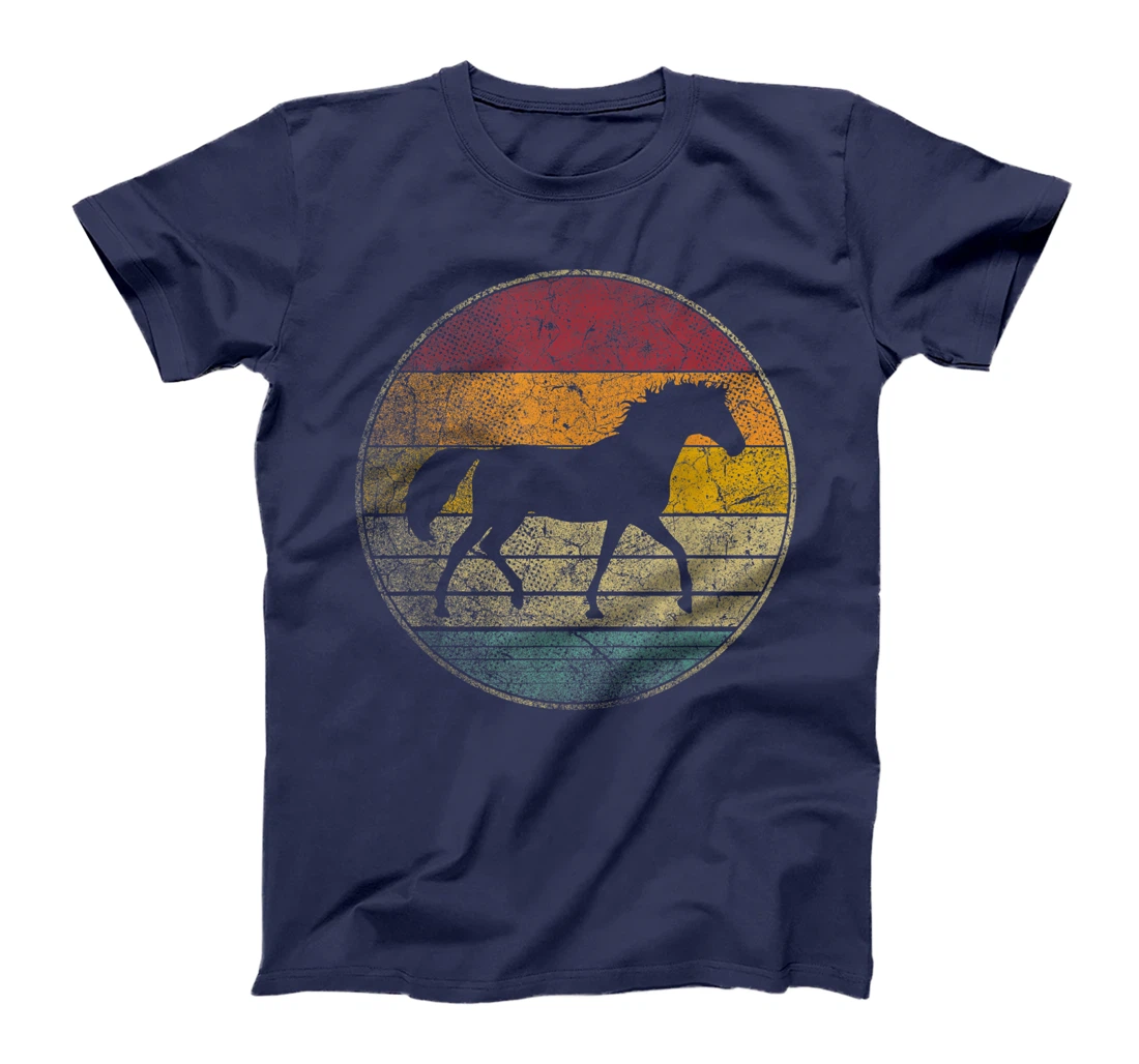 Horse Riding Love Equestrian Girl Vintage Distressed Retro T-Shirt