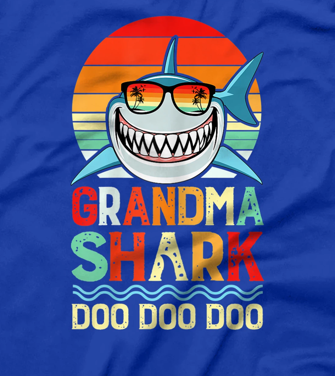 Womens Womens Vintage Retro Funny Grandma Shark Lover tough Nana T-Shirt