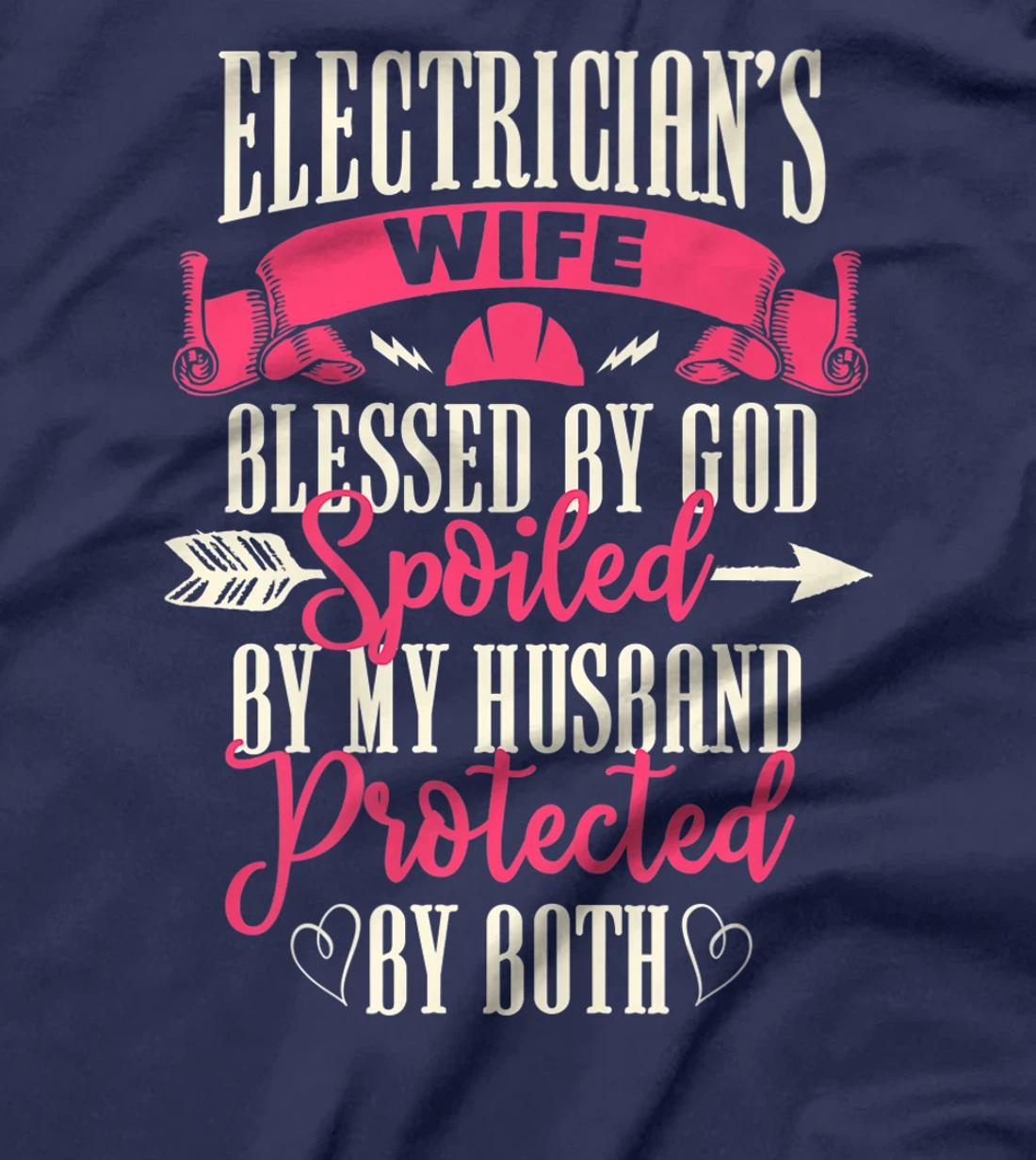 Electrician Gifts Wife Design On Back Premium T-Shirt