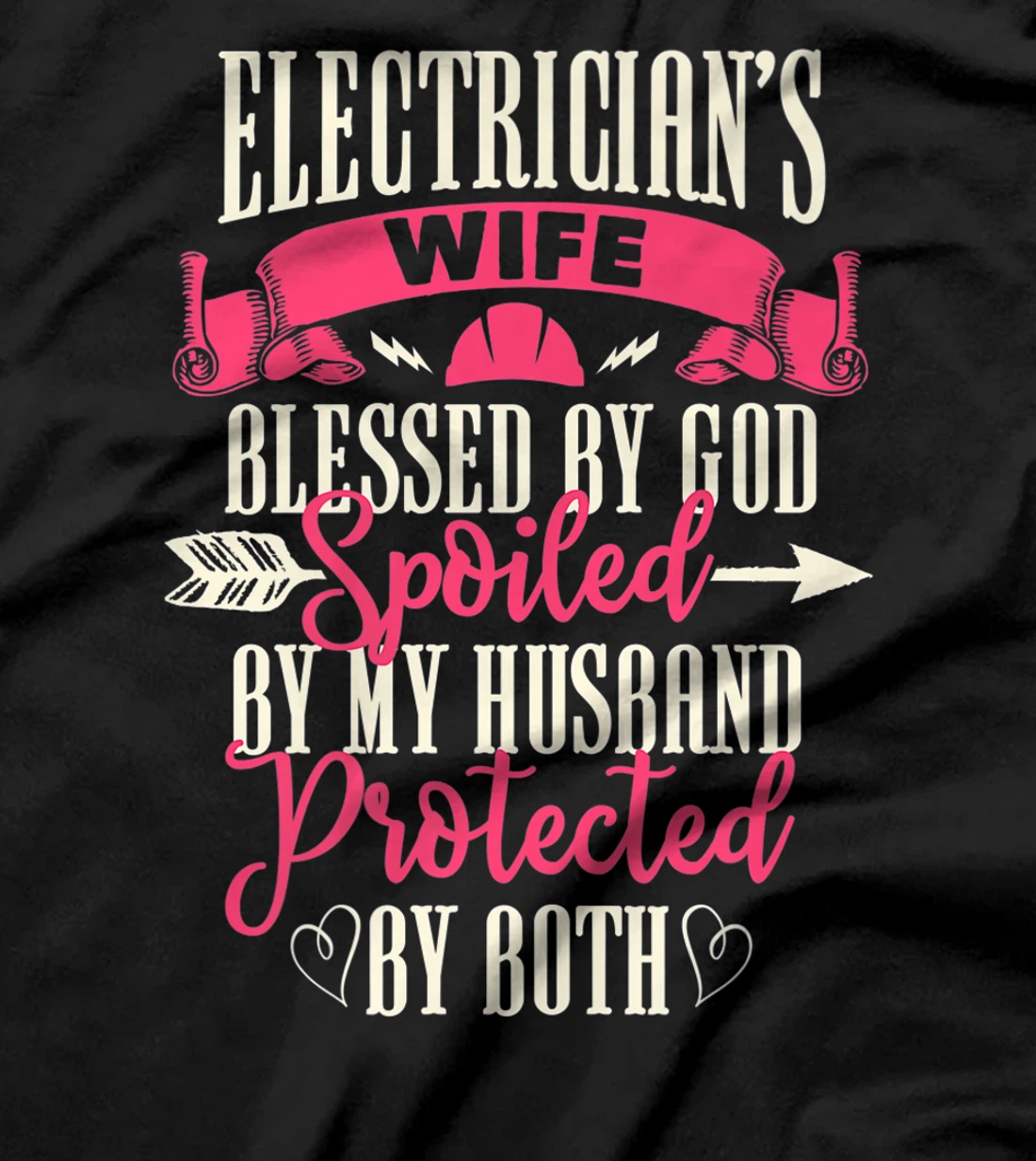 Electrician Gifts Wife Design On Back Premium T-Shirt