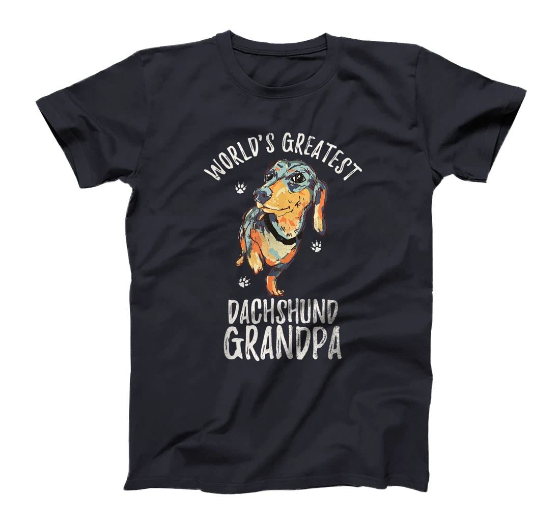 World's Greatest Dachshund Grandpa Funny Dog Wiener Lover T-Shirt