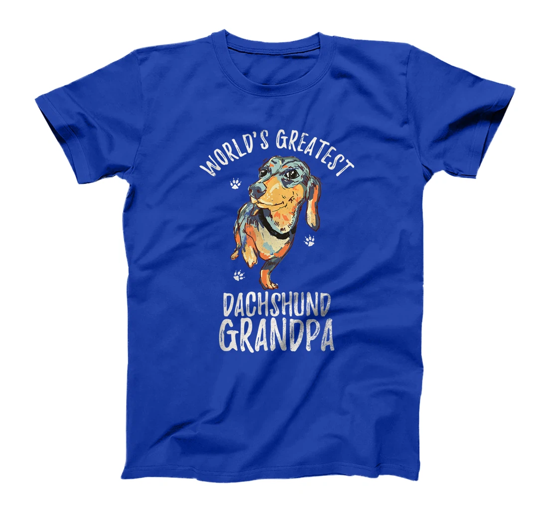 World's Greatest Dachshund Grandpa Funny Dog Wiener Lover T-Shirt