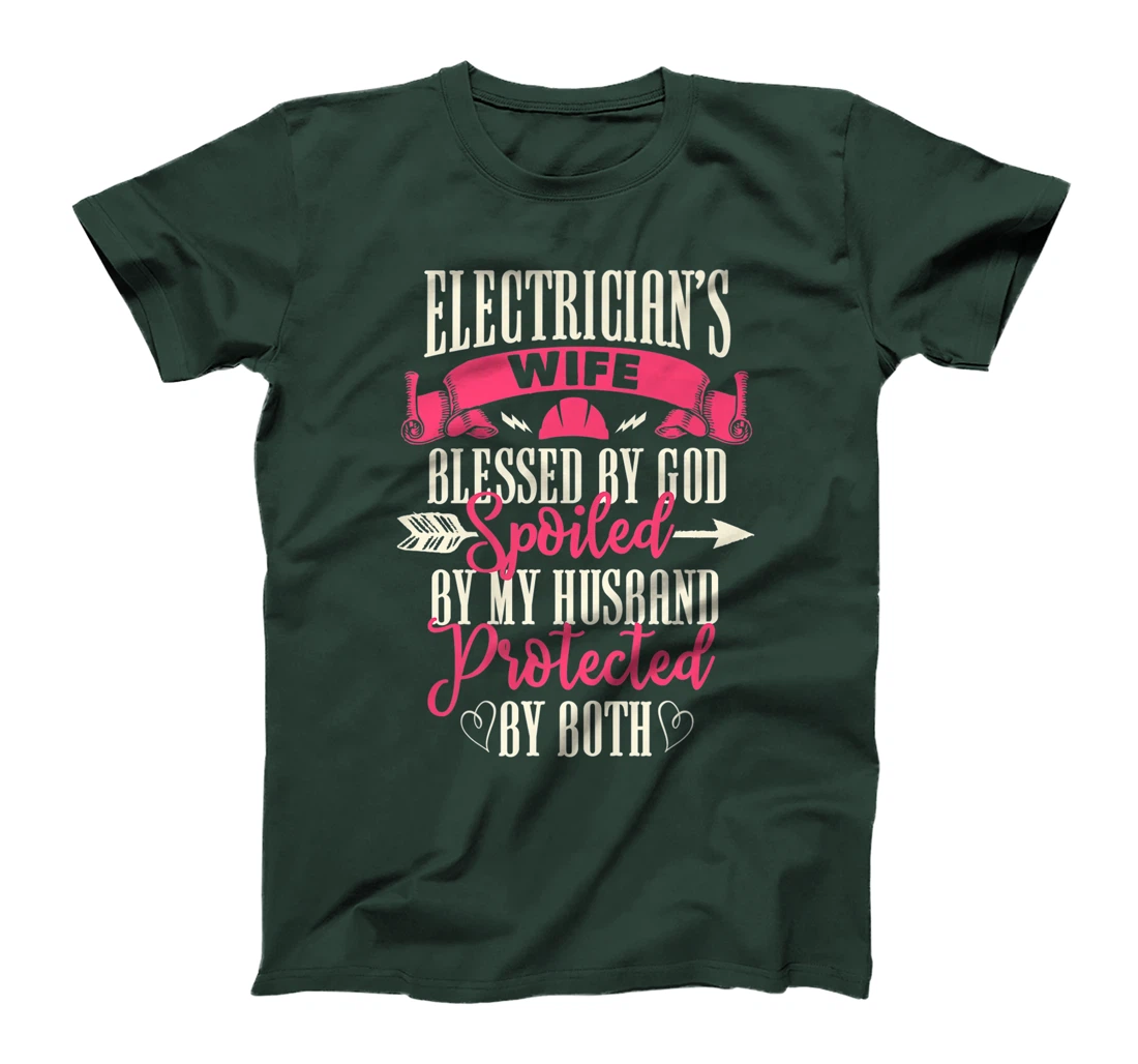 Electrician Gifts Wife Design On Back Premium T-Shirt