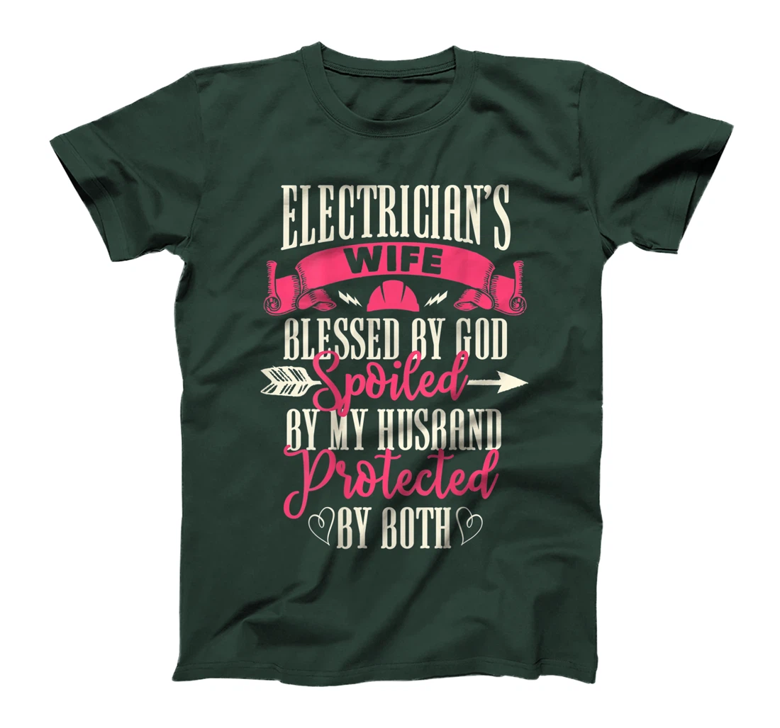 Electrician Gifts Wife Design On Back T-Shirt