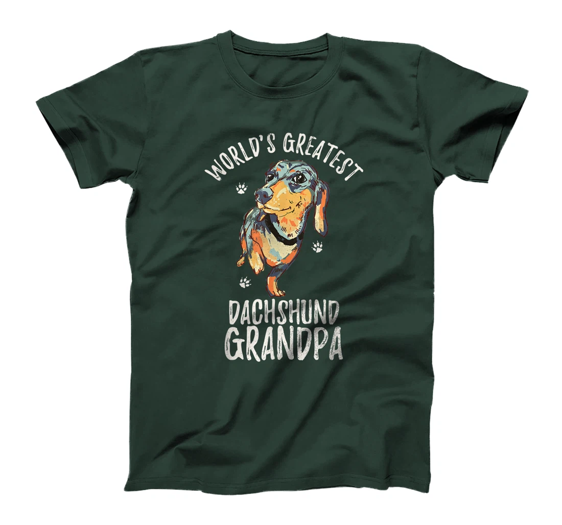 World's Greatest Dachshund Grandpa Funny Dog Wiener Lover T-Shirt