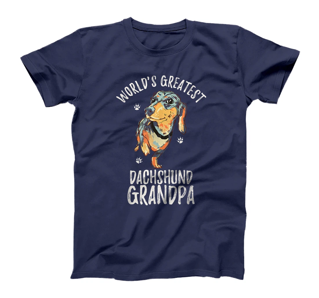 World's Greatest Dachshund Grandpa Funny Dog Wiener Lover T-Shirt