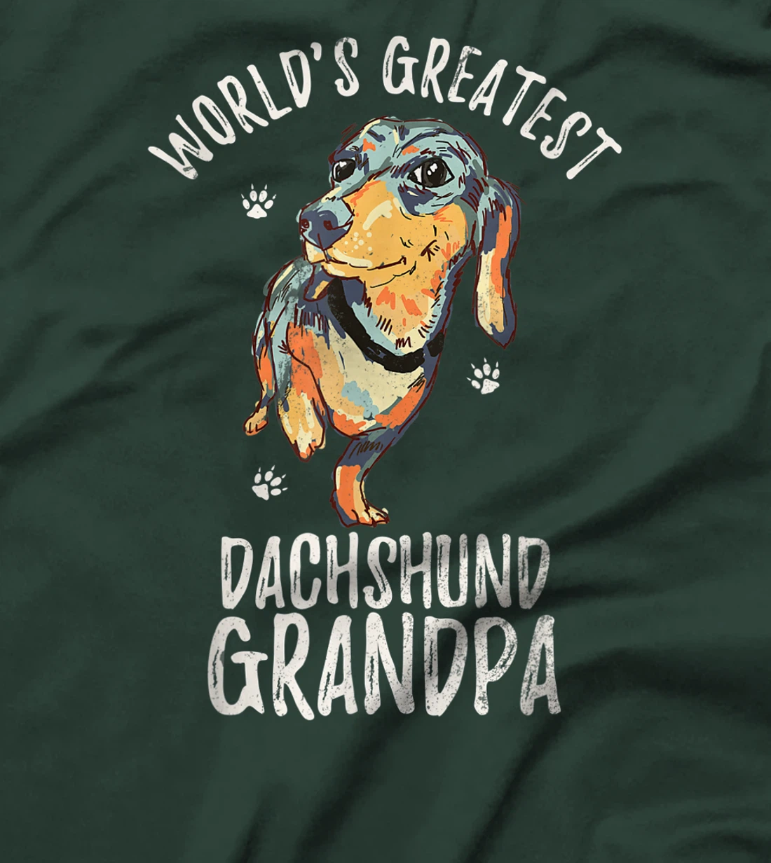 World's Greatest Dachshund Grandpa Funny Dog Wiener Lover T-Shirt