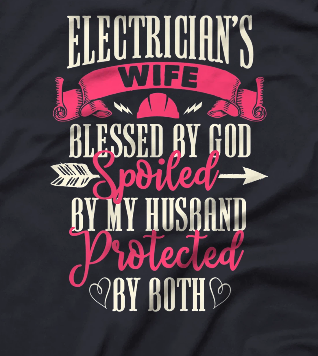 Electrician Gifts Wife Design On Back Premium T-Shirt