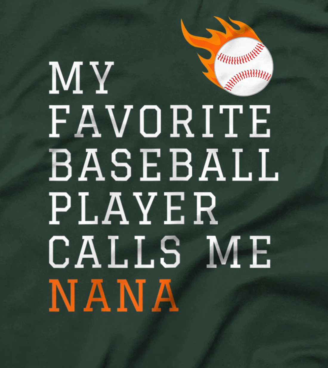 Womens My Favorite Baseball Player Calls Me Nana Grandma Grandson T-Shirt