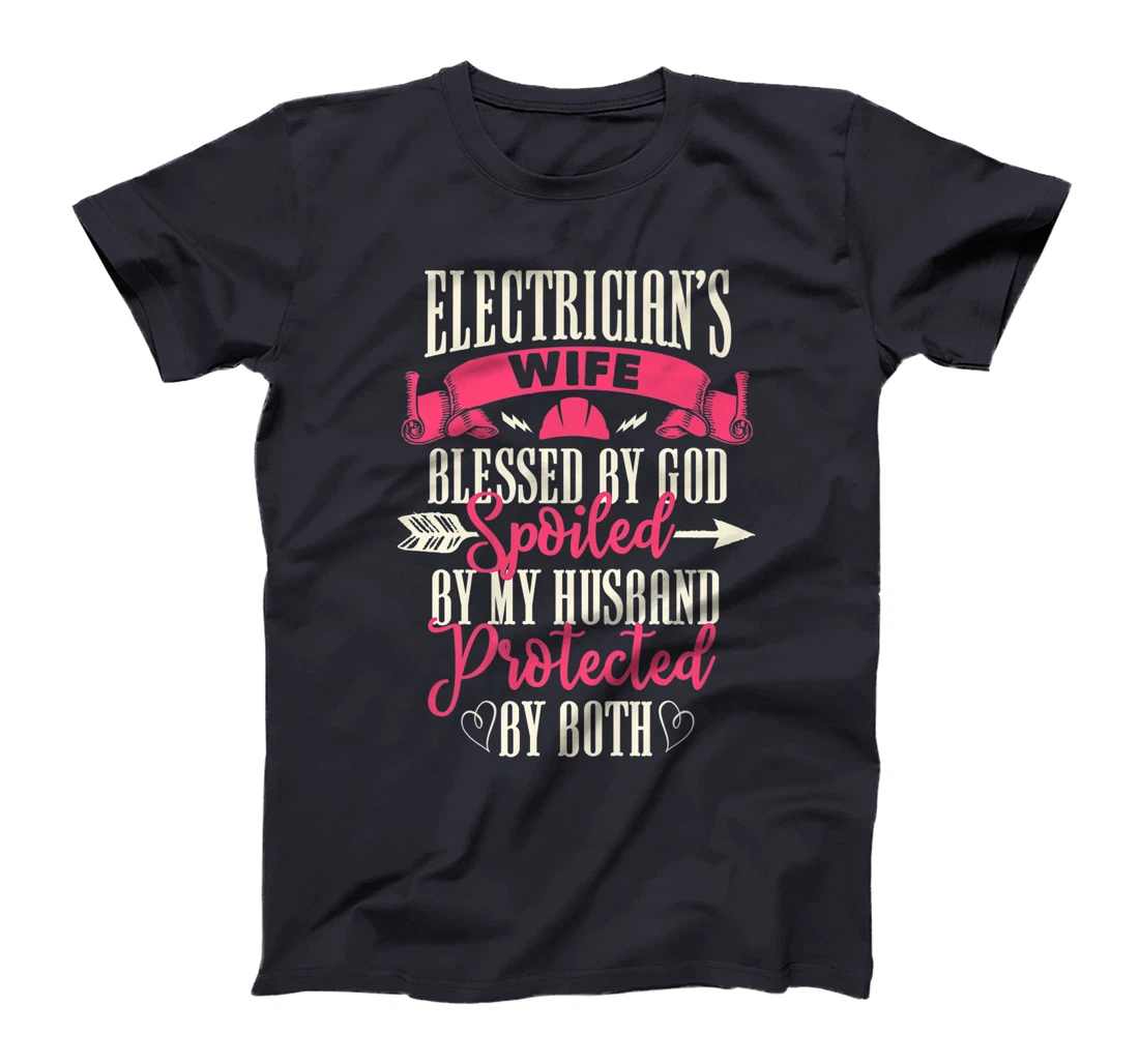 Electrician Gifts Wife Design On Back Premium T-Shirt